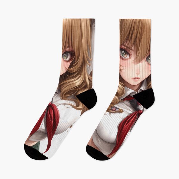 Item preview, Girl Golden Curls Anime Schoolgirl Intense Gaze designed and sold by earlobejerk.