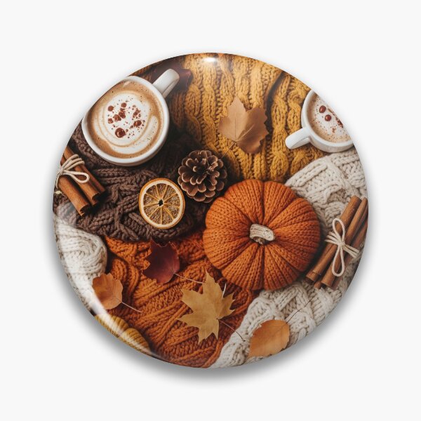 Artikelvorschau, Gemütliches Herbst-Hygge-Muster – Warme Strickwaren & Kürbisgewürz entworfen und verkauft von StickyGuys.