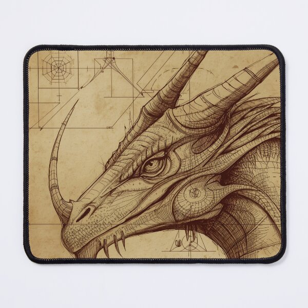 Item preview, Dragon technical sketch designed and sold by The Dream Lab.
