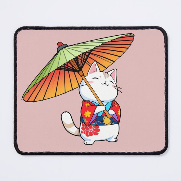 Aperçu de l'œuvre Charmant chat kimono – Se promener avec style créée et vendue par Babayaa.
