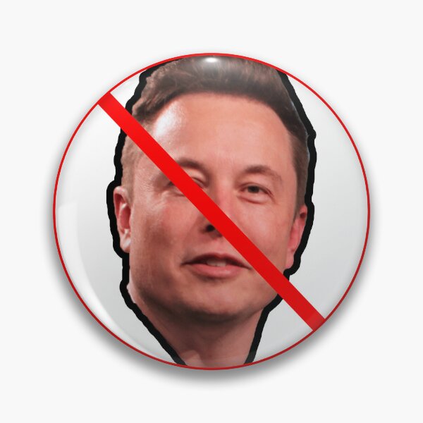 Item preview, Anti elon Tesla bumper sticker  designed and sold by EUUUAN.