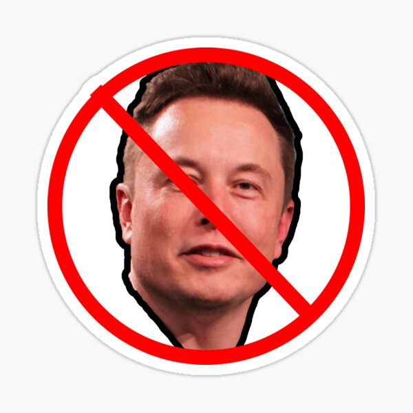 Item preview, Anti elon Tesla bumper sticker  designed and sold by EUUUAN.