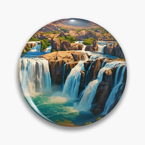 Item preview, Shoshone Falls Idaho Travel Poster – Scenic Waterfall Wall Art designed and sold by inkNext.