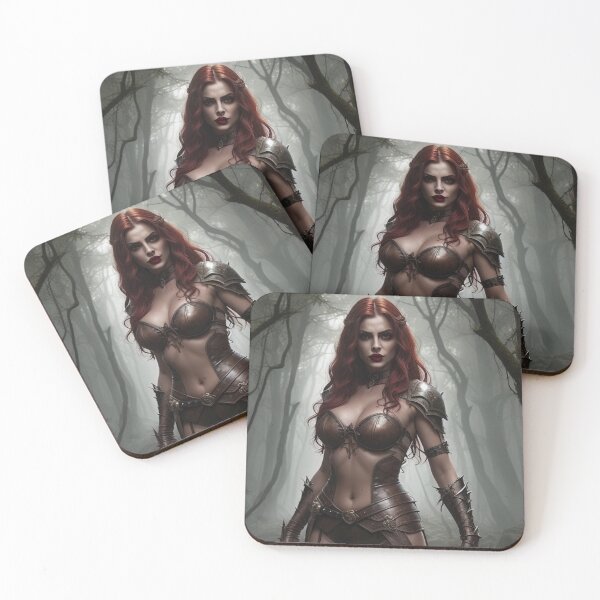 Item preview, Sultry Shadow Huntress – Eerie Grimdark Moonlit Creature Battle designed and sold by MissSaylor.