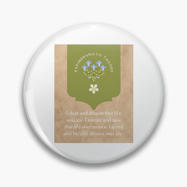 Item preview, Rabindranath Tagore quote - service joy designed and sold by MrsLanOk.