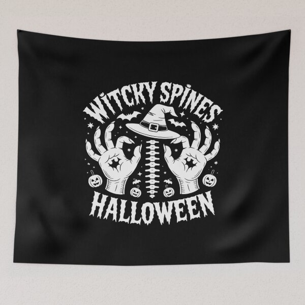 Item preview, Witchy Spines Funny Halloween Osteo Art designed and sold by osteopath shop.