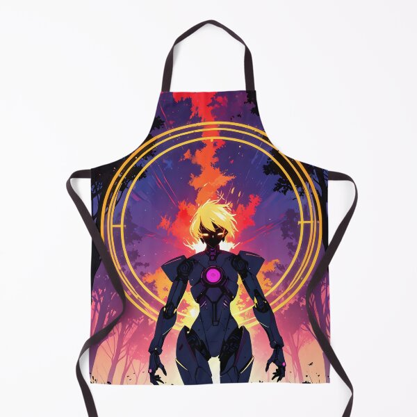 Item preview, Cyborg in the forest with a circle of fire designed and sold by Ledsor.