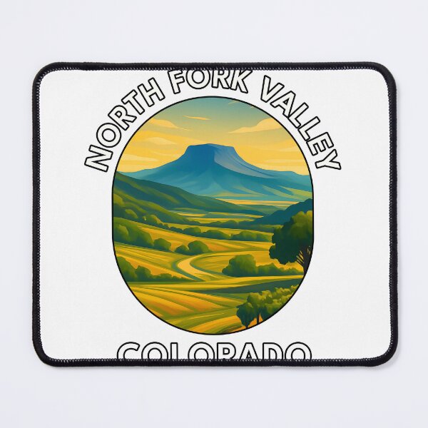 Item preview, North Fork Valley Colorado Travel Poster – Scenic Mountain Landscape Art designed and sold by inkNext.