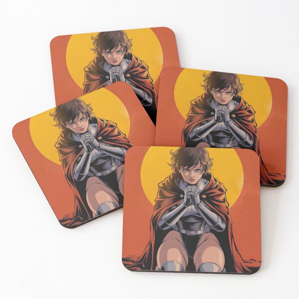 Item preview, Retro Anime Warrior Woman Kneeling designed and sold by CanSolo.