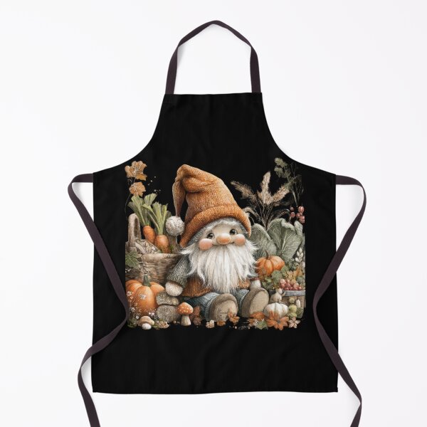 Item preview, Thanksgiving Gnome Illustration with Fall Leaves designed and sold by Maryna_Reine.