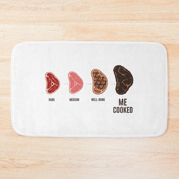 Item preview, AUG-20 Funny Steak Doneness Chart Cooked designed and sold by noberic.