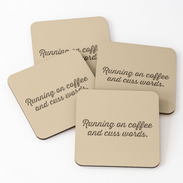 Item preview, Running on Coffee and Cuss Words - Espresso designed and sold by sillyjess.