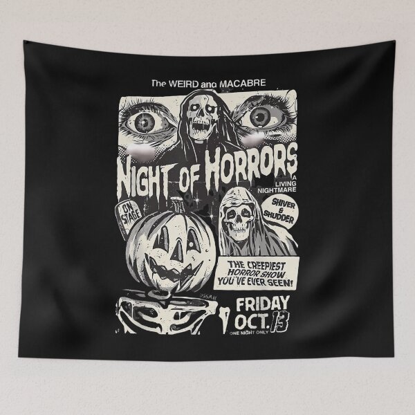 Item preview,  Night Of Horrors Vintage Scary Movie  designed and sold by SiobhanStolfi8c.