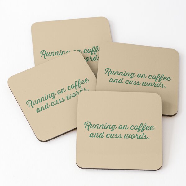 Item preview, Running on Coffee and Cuss Words - Pine designed and sold by sillyjess.