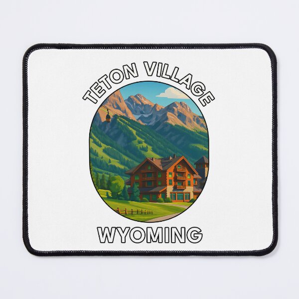 Item preview, Teton Village Wyoming Travel Poster – Scenic Mountain Resort Art designed and sold by inkNext.