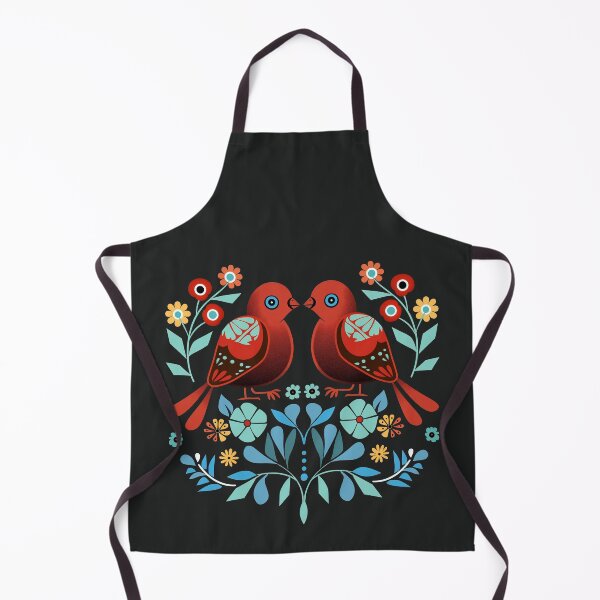 Item preview, Mexican Colorful Birds Folk Flowers Art designed and sold by xiao xuans.