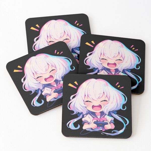 Item preview, Junko Konno Zombieland Saga Jin Kisaragi Blazblue Game Chibi Gamer Kawaii designed and sold by earlobejerk.