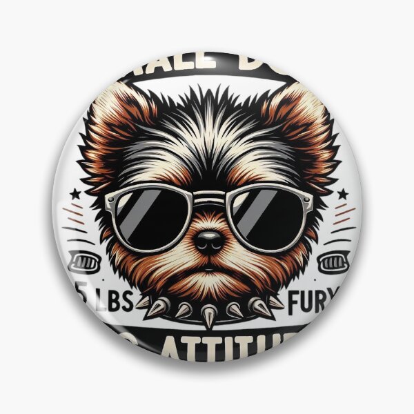 Item preview, Small Dog Big Attitude – Cool Yorkshire Terrier with Sunglasses | Funny Yorkie Lover Gift designed and sold by dogslover22.