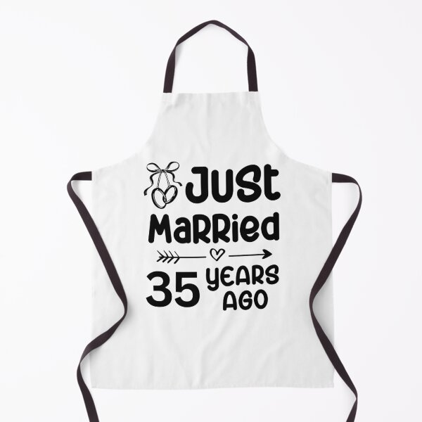 Item preview, Just Married 35 Years Ago, 35th Wedding Anniversary for Men & Women designed and sold by Mozaic Clothes.
