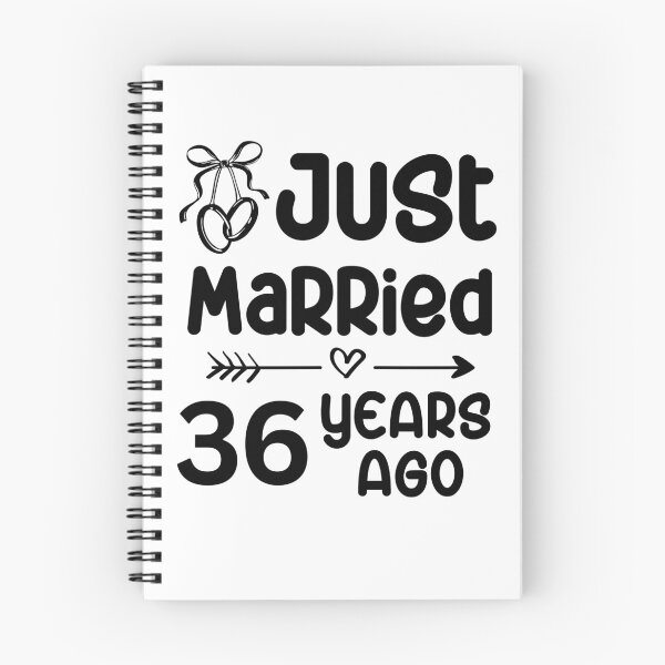 Item preview, Just Married 36 Years Ago, 36th Wedding Anniversary for Men & Women designed and sold by Mozaic Clothes.