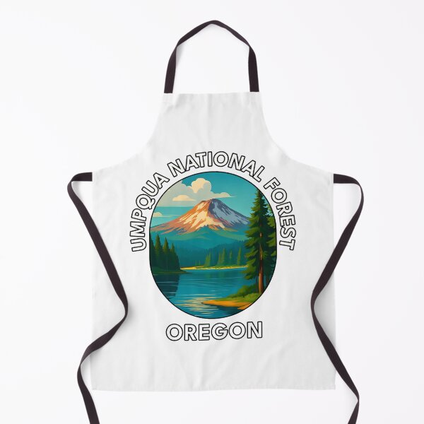 Item preview, Umpqua National Forest Oregon Travel Poster – Scenic Pacific Northwest Nature Art designed and sold by inkNext.