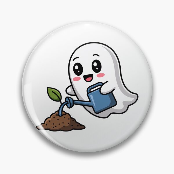 Item preview, Haunted Hobbies Gardening Ghost designed and sold by DeafPigeonDesigns.