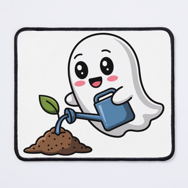 Item preview, Haunted Hobbies Gardening Ghost designed and sold by DeafPigeonDesigns.