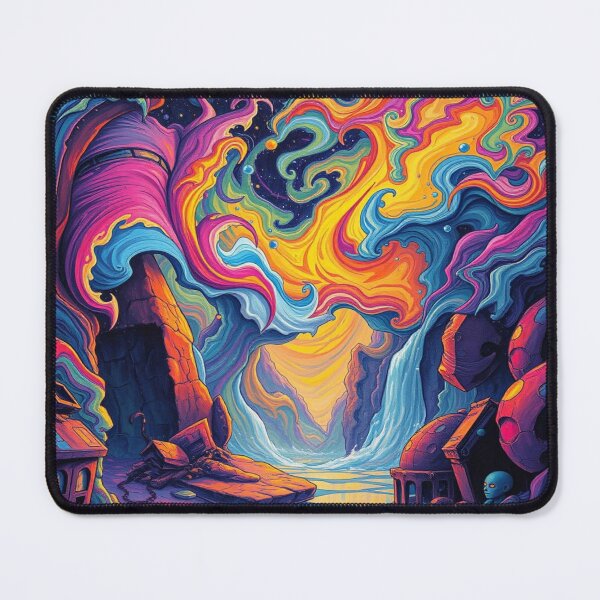 Item preview, Vibrant Abstract Dreamscape – Flood of colors meets dynamic forms in surreal harmony designed and sold by FotoworldEdel.