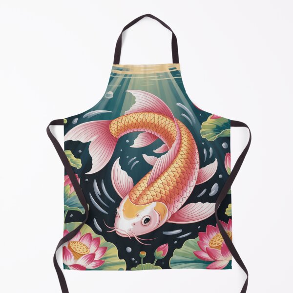 Item preview,  a graceful koi fish swimming amongst vibrant lotus flowers designed and sold by Lilashakti ⭐️ ⭐️ ⭐️ ⭐️ ⭐️.