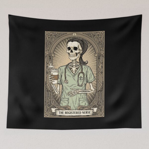 Item preview, Registered Nurse Registered Nurse Tarot Card Fall RN  Funny Gift for Registered Skeleton Nurse designed and sold by MotivaChic.