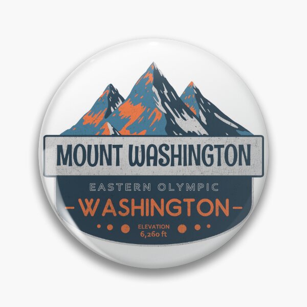 Item preview, Mount Washington, Eastern Olympic Mountains, Washington, Mountain Badge designed and sold by Wanderful-roads.