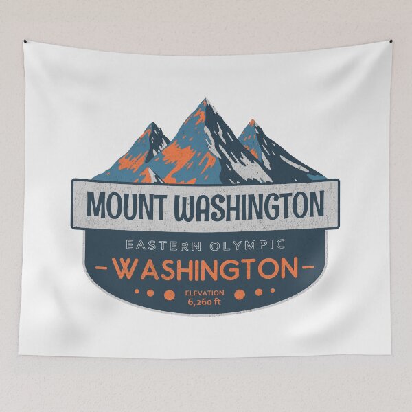 Item preview, Mount Washington, Eastern Olympic Mountains, Washington, Mountain Badge designed and sold by Wanderful-roads.