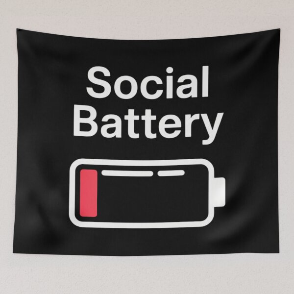 Item preview, Funny Social Battery Introvert designed and sold by CookWorldLaughs.