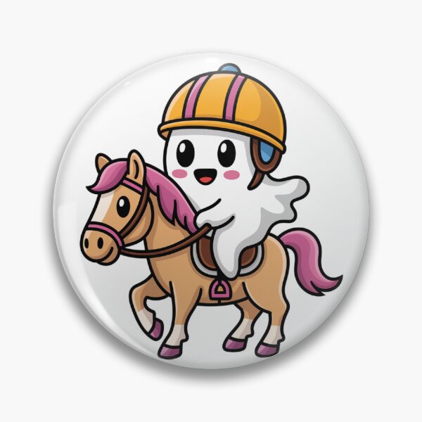 Item preview, Haunted Hobbies Horseback Riding Ghost designed and sold by DeafPigeonDesigns.