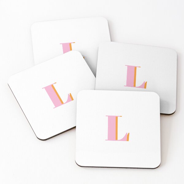 Item preview, Letter L in pink – Cute Alphabet Initial Monogram Design designed and sold by Monika Howarth.