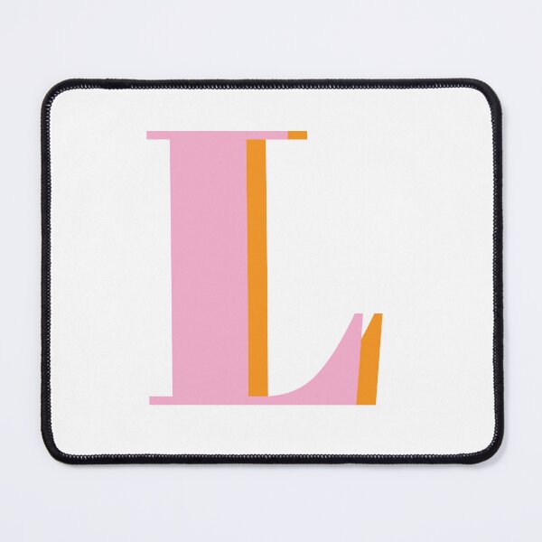 Item preview, Letter L in pink – Cute Alphabet Initial Monogram Design designed and sold by Monika Howarth.