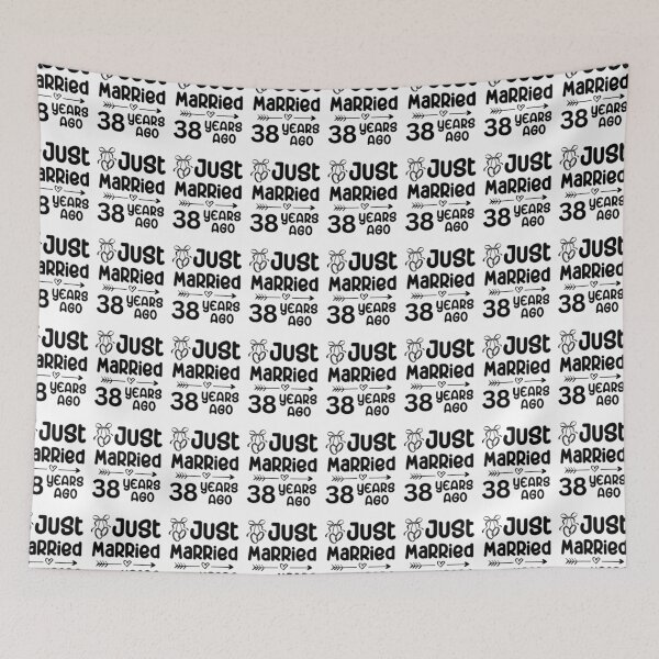 Item preview, Just Married 38 Years Ago, 38th Wedding Anniversary for Men & Women designed and sold by Mozaic Clothes.