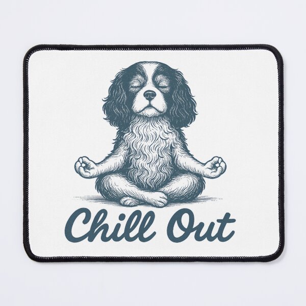 Item preview, Meditating Cavalier Dog – Chill Out Zen Vibes designed and sold by Sonchai Paladsai.