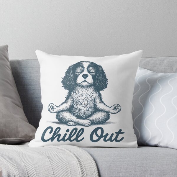 Item preview, Meditating Cavalier Dog – Chill Out Zen Vibes designed and sold by Sonchai Paladsai.