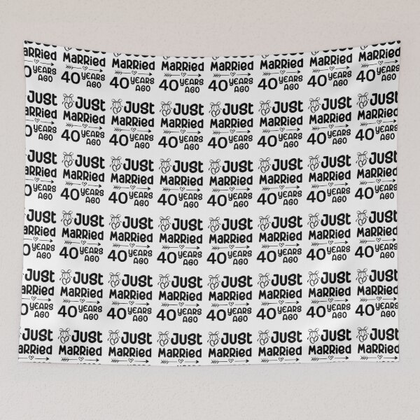 Item preview, Just Married 40 Years Ago, 40th Wedding Anniversary for Men & Women designed and sold by Mozaic Clothes.
