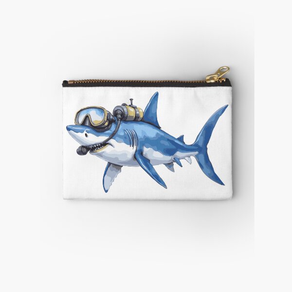 Item preview, Great White Shark with Scuba Gear – Deep Sea Humor designed and sold by pixeldizajn.