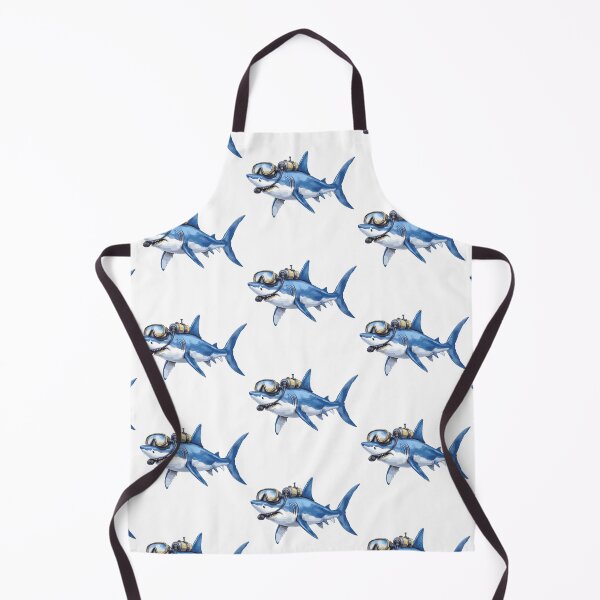 Item preview, Great White Shark with Scuba Gear – Deep Sea Humor designed and sold by pixeldizajn.