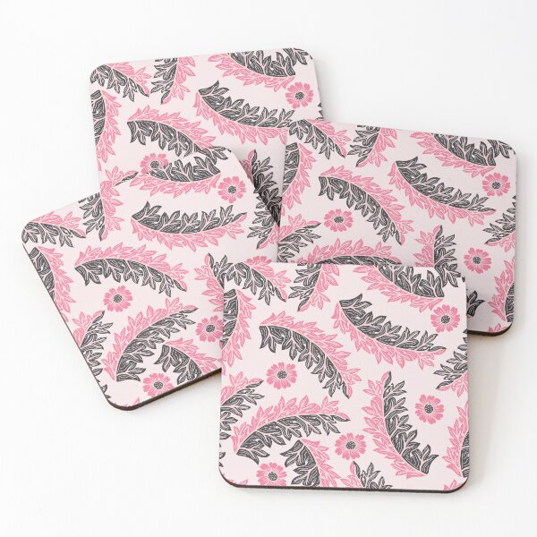 Item preview, Pink and Black Acanthus designed and sold by Farissa Designs.