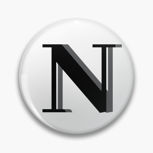 Item preview, Letter N in black – Cute Alphabet Initial Monogram Design designed and sold by Monika Howarth.