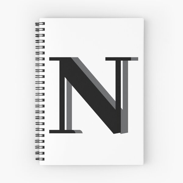 Item preview, Letter N in black – Cute Alphabet Initial Monogram Design designed and sold by Artbymonika.