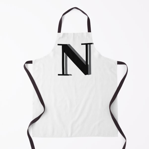 Item preview, Letter N in black – Cute Alphabet Initial Monogram Design designed and sold by Monika Howarth.