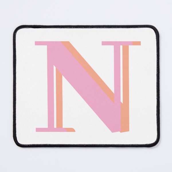 Item preview, Letter N in pink – Cute Alphabet Initial Monogram Design designed and sold by Monika Howarth.