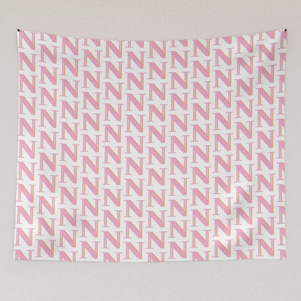 Item preview, Letter N in pink – Cute Alphabet Initial Monogram Design designed and sold by Monika Howarth.