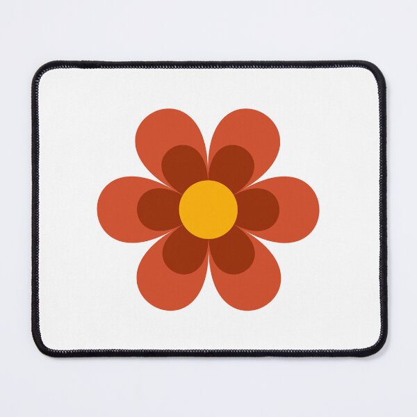 Item preview, Retro Orange & Yellow Flower – 70s Vintage Style designed and sold by Curly-Erre.