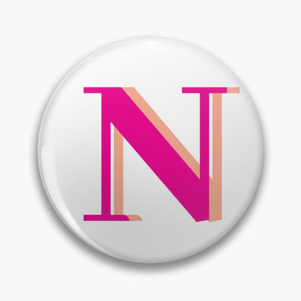 Item preview, Letter N in hot pink – Cute Alphabet Initial Monogram Design designed and sold by Monika Howarth.